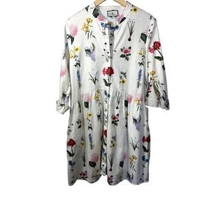 Tuckernuck Floral Mini Dress - White with Multicolor Flowers